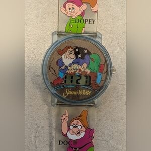 WORKING Fantasma Disney holograph Digital Kids Watch Seven Dwarfs vintage